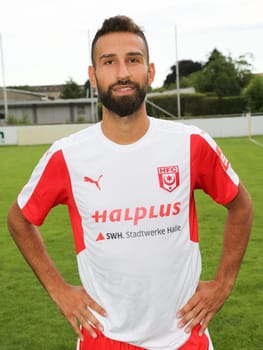 Benjamin Pintol (Hallescher FC) at the test match Hallescher FC against Berliner AK on 30.06.2017 in Dessau