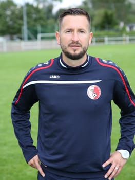 Head coach Markus Zschiesche (Berliner AK) at the test match Hallescher FC against Berliner AK on 30.06.2017 in Dessau
