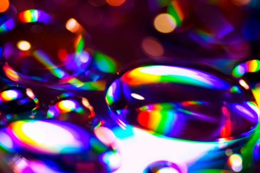 Colorful water drop is abstract texture background.