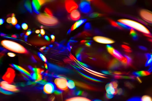 Big water drops are as colorful abstract background.