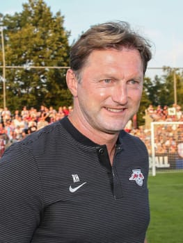 Head coach Ralph Hasenhüttl ( RB Leipzig) at the charity match ZFC Meuselwitz against RB Leipzig on 18.07.2017 in Meuselwitz