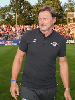 Head coach Ralph Hasenhüttl ( RB Leipzig) at the charity match ZFC Meuselwitz against RB Leipzig on 18.07.2017 in Meuselwitz