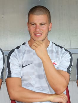 Diego Demme ( RB Leipzig) at the charity match ZFC Meuselwitz against RB Leipzig on 18.07.2017 in Meuselwitz