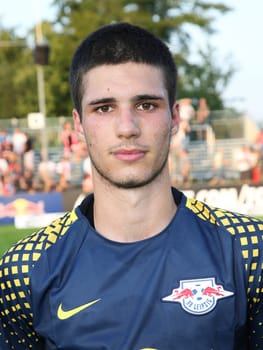 Elias Abouchabaka ( RB Leipzig) at the charity match ZFC Meuselwitz against RB Leipzig on 18.07.2017 in Meuselwitz