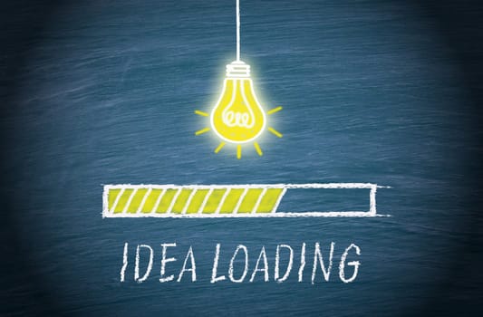 Great Idea loading, light bulb concept