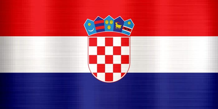 Croatia Flag metallic texture