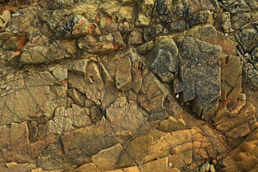 Texture of reddish,cracked rock as a background