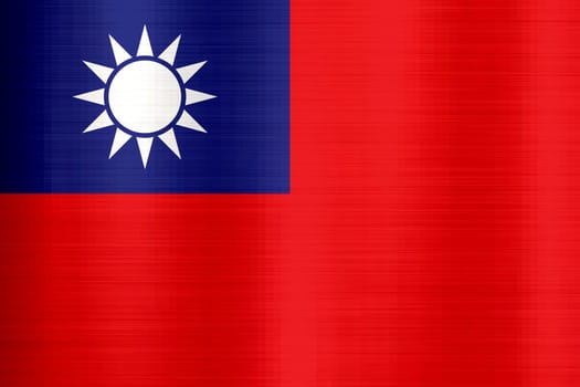 Flag of Taiwan metallic texture
