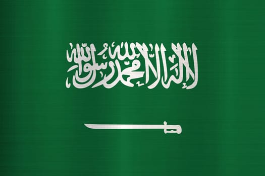 Flag of Saudi Arabia metallic texture