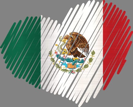 Lined Heart mexico metallic texture