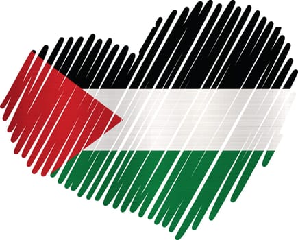 Lined Heart palestine metallic texture