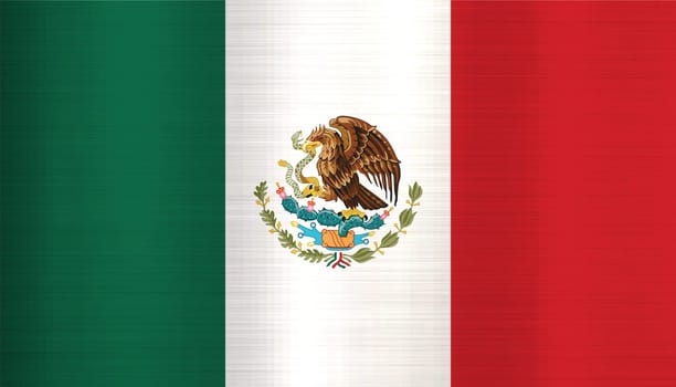 Mexico Flag metallic texture