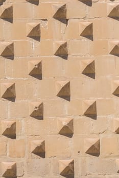 Jabalquinto Palace main facade details, Baeza, Spain