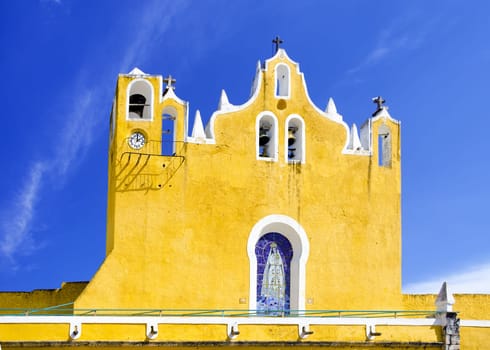 Church of the  Convento De San Antonio De Padua in Izamal, Mexico.
