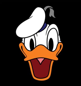 donald duck head illustration