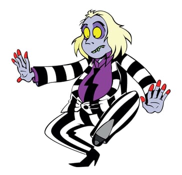 beetlejuice character comedy-fantasy illustration