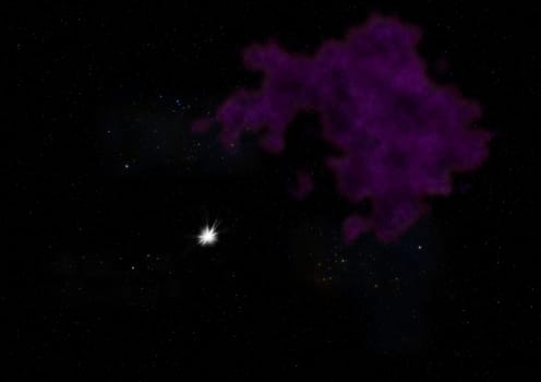 Star field in space a nebulae and a gas congestion. "Elements of this image furnished by NASA"". 3D rendering"
