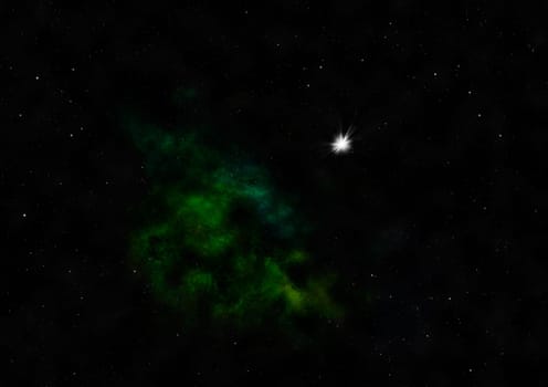 Star field in space a nebulae and a gas congestion. Elements of this image furnished by NASA . 3D rendering