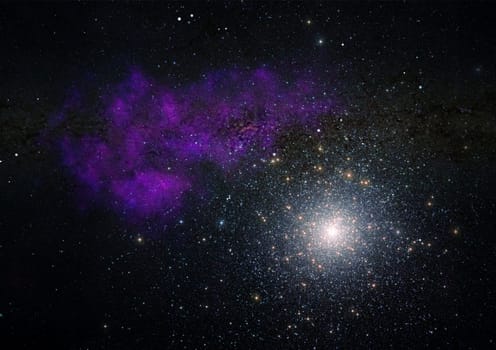 Star field in space a nebulae and a gas congestion. Elements of this image furnished by NASA . 3D rendering