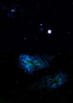 Small part of an infinite star field of space in the Universe. Elements of this image furnished by NASA . 3D rendering