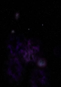 Star field in space a nebulae and a gas congestion. "Elements of this image furnished by NASA"". 3D rendering"