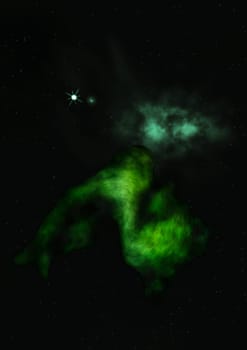 Small part of an infinite star field of space in the Universe. "Elements of this image furnished by NASA"". 3D rendering"