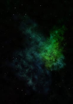 Small part of an infinite star field of space in the Universe. Elements of this image furnished by NASA . 3D rendering
