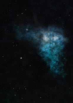 Small part of an infinite star field of space in the Universe. Elements of this image furnished by NASA . 3D rendering