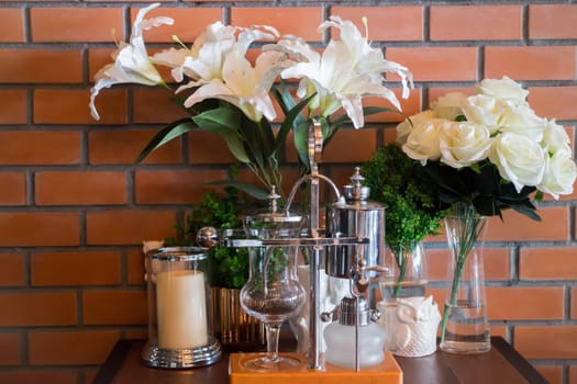 Vintage styled dinning table setting, stock photo