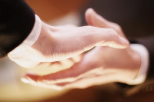 Handshake close-up with blur