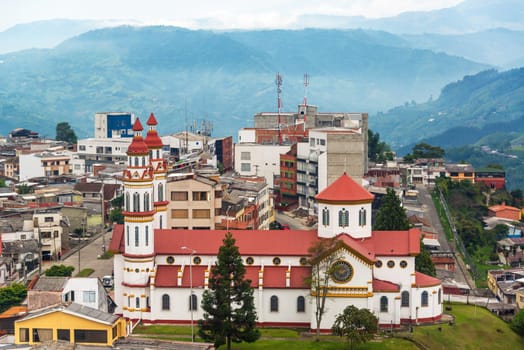 View of Our Lady of the Rosary church in Manizales, Colombia
