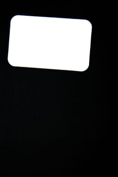 black slate with white field for notes