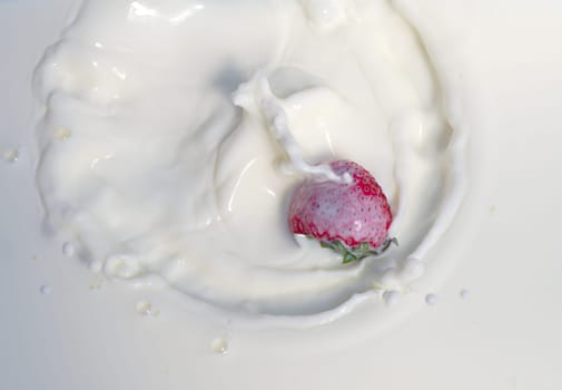 strawberry splash milkshake cream yogurt milk dairy product