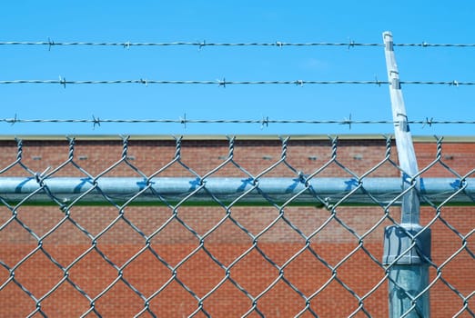 barbed wire fence forbidden prohibited boundary security