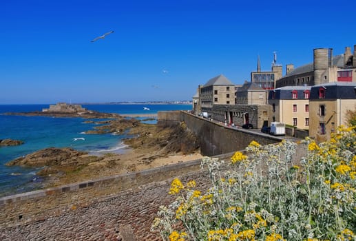 Saint-Malo Fort National in der Bretagne,Frankreich - Saint-Malo Fort National in Brittany,France
