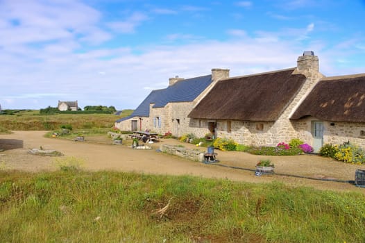 Village of Meneham in Brittany,Finistere in France - village Meneham in Finistere in Brittany,France
