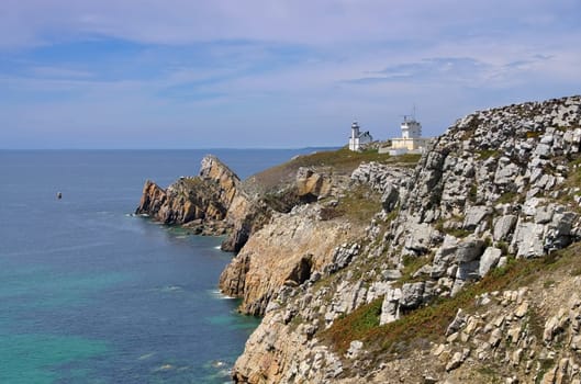 Pointe du Toulinguet.Leuchtturm in der Bretagne - Pointe du Toulinguet.lighthouse in Brittany,France