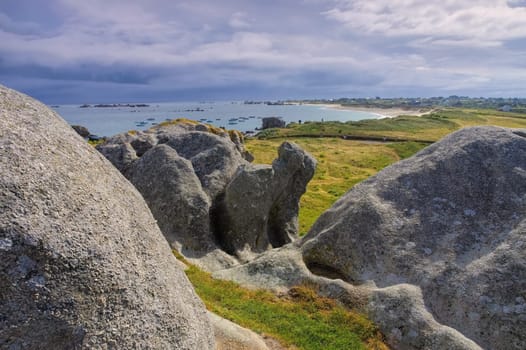 Village of Meneham in Brittany,Finistere in France - village Meneham in Finistere in Brittany,France