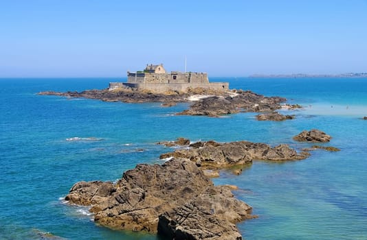 Saint-Malo Fort National in der Bretagne,Frankreich - Saint-Malo Fort National in Brittany,France
