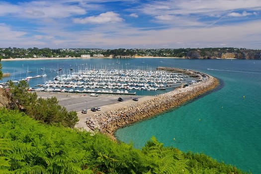 Morgat Marina in Brittany - Morgat Marina near Batterie du Kador in Brittany,France