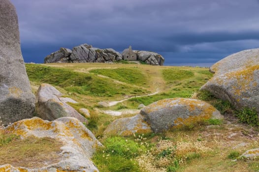 Village of Meneham in Brittany,Finistere in France - village Meneham in Finistere in Brittany,France