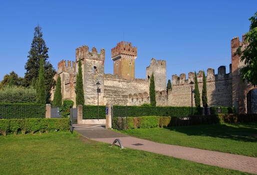 Lazise Burg - Lazise castle on Lake Garda in Italy