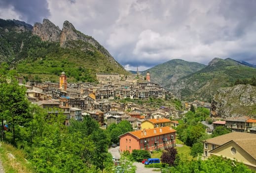 Tende in the French Alps - Alpine town Tende,France Maritime Alps