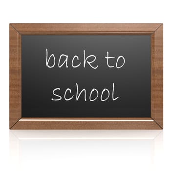 Blank blackboard- back to school