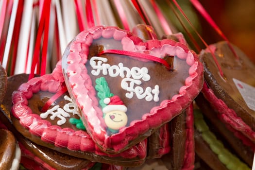 Gingerbread hearts at the Christmas market