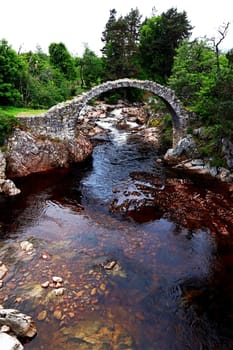 Packhorse Bridge in Carrbridge is the oldest stone bridge in the Scottish Highlands