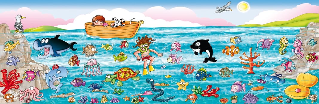 Sea animal animals all the fish breeds,