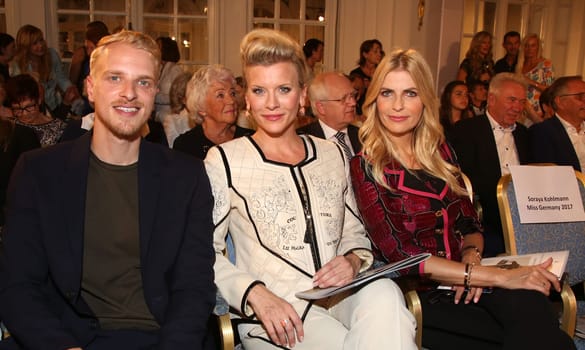 Mario Galla,Eva Habermann and Tanja Buelter at the Liz Malraux Fashion Show Winter 2017 at the Hotel Atlantic,Hamburg