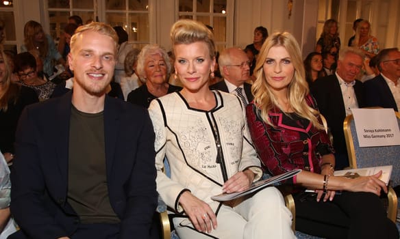 Mario Galla,Eva Habermann at the Liz Malraux Fashion Show Winter 2017 at the Hotel Atlantic,Hamburg