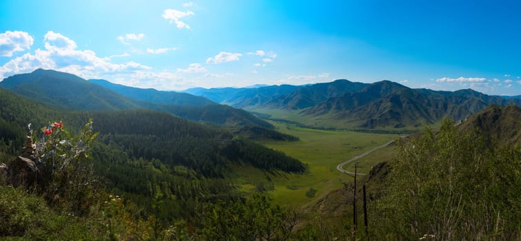 Mountain pass Chike-Taman in Altai, Siberia, Russia